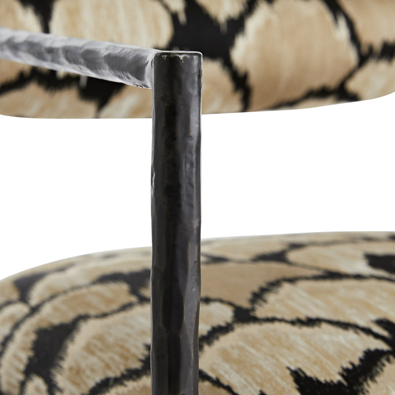 Barbana Upholstered Stool with Metal Frame, Counter Stool (24" Seat Height)