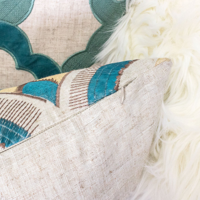 Geometric Linen Throw Pillow