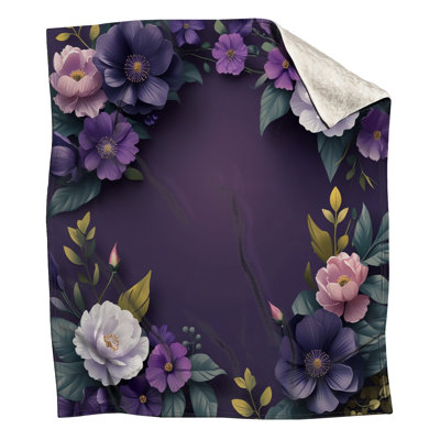 Couvertures florales mauves