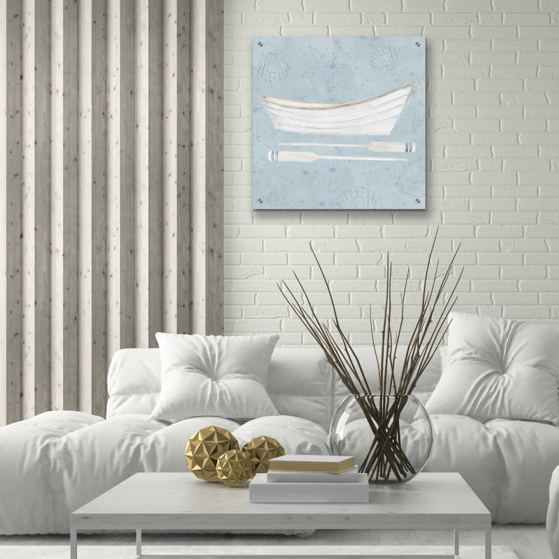 «Serene Seaside I» par James Wiens, art mural en verre acrylique, H 24 po x l 24 po x P 0,2 po