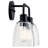 Meller 2-Light Black Vanity Light with Clear Glass Shades-1488715139