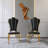7-Piece Dining Table Set, Marble Veneer MDF Dining Table, With 6 Leather Material Dining Chairs-1189330321-1189330327-1189330326