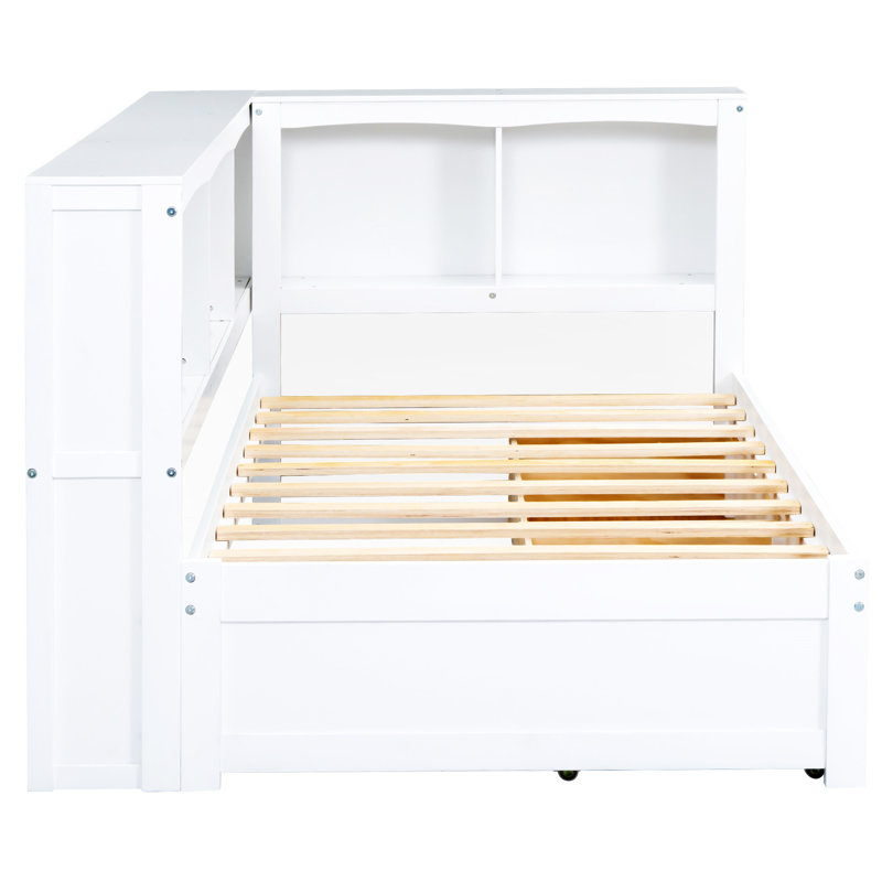 Daybed With Two Storage Drawers, White