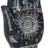 Artistic Resin Hand Statue with Tattoo Style for Home Decor - Decorative Sculpture Object Accent for Office Styling or Living Room Display - Black-89117066
