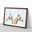 Giraffes Looking Both Ways - Picture Frame Graphic Art Print-56713556-56713557