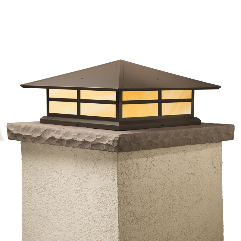 Abston Pier Mount Light, Honey, Powder Coat Bronze