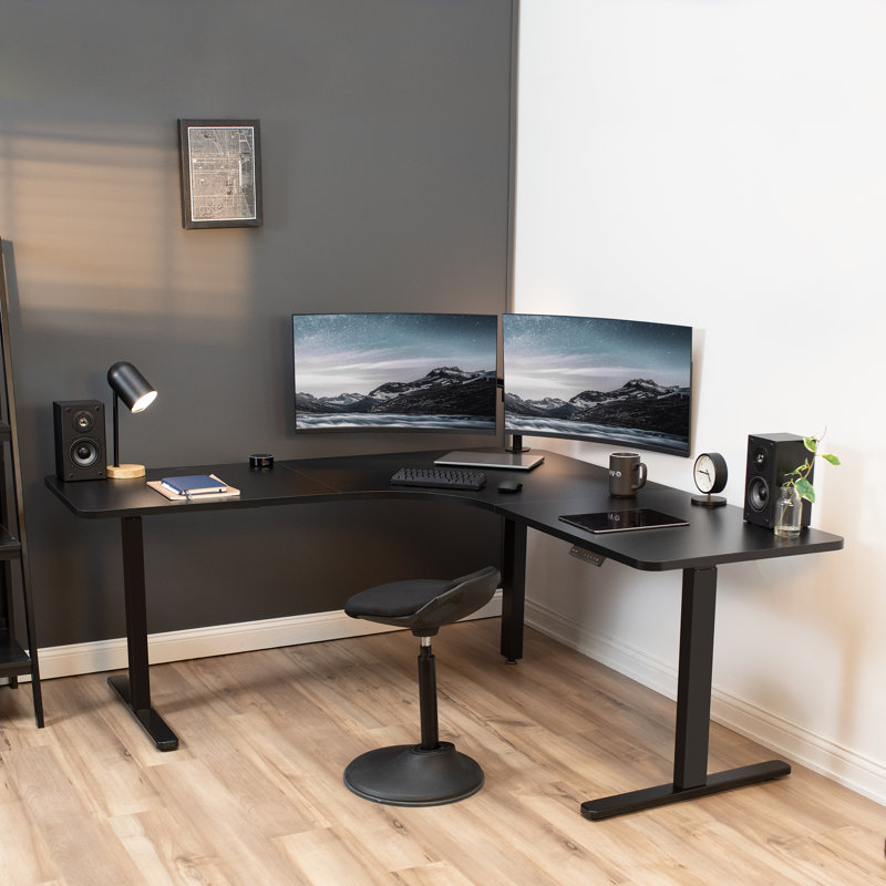 71" x 71" Desk Table Top (DESK-TOP2CB Series), Black