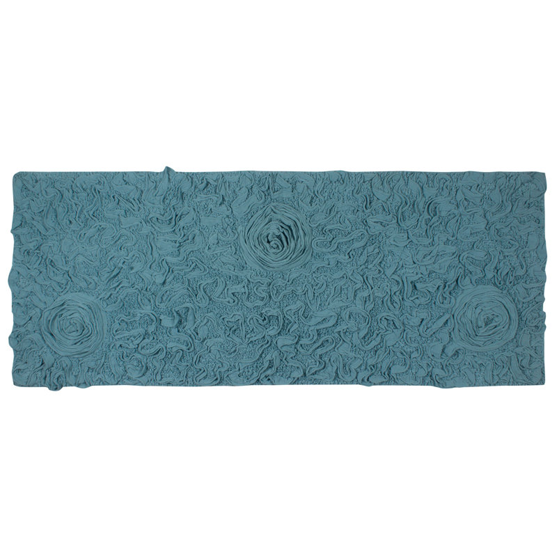 Tapis pour salle de bain Schoenberger, Bleu, L 54 po x l 21 po