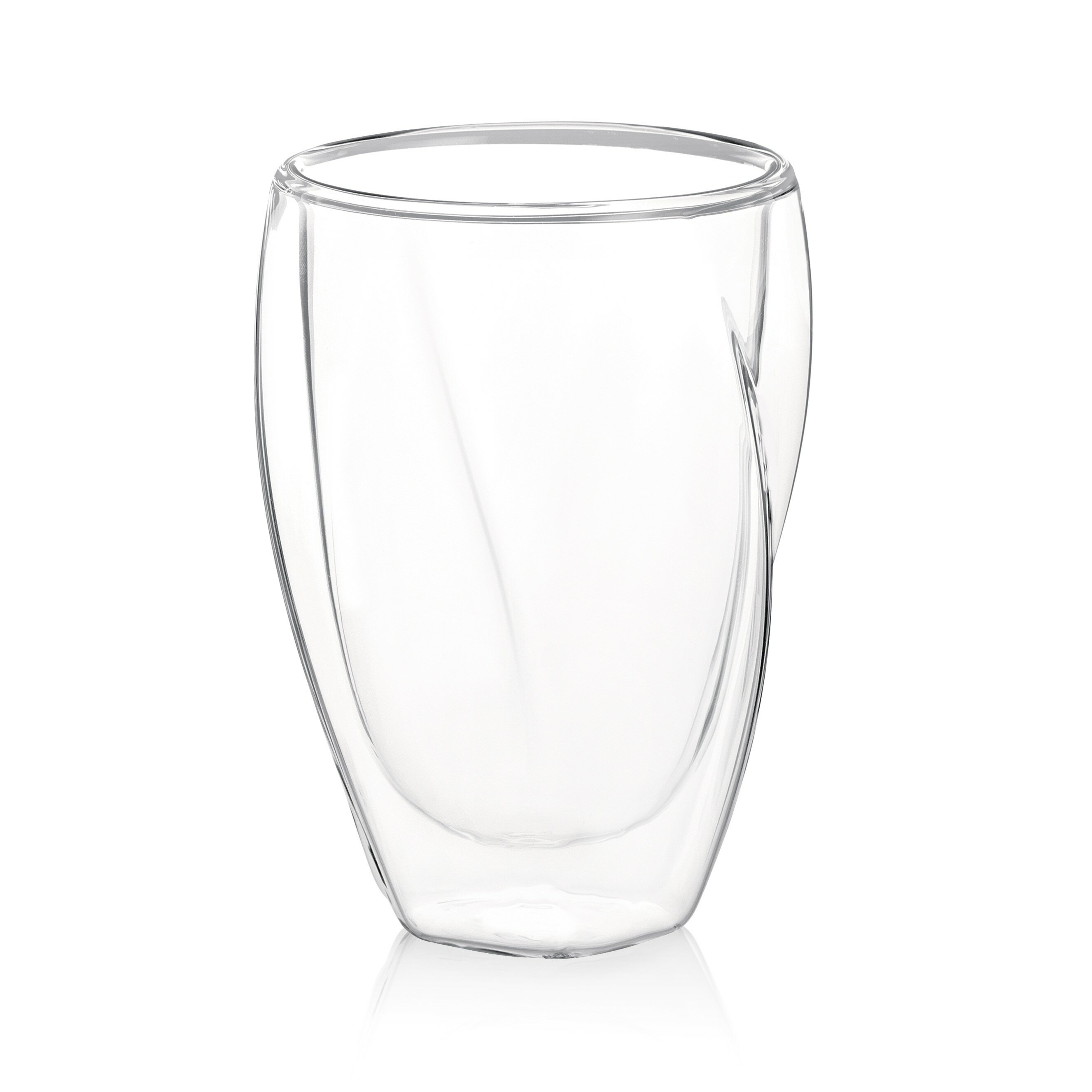 JoyJolt Lacey 2 - Piece 10oz. Glass Double Wall Glass Glassware Set