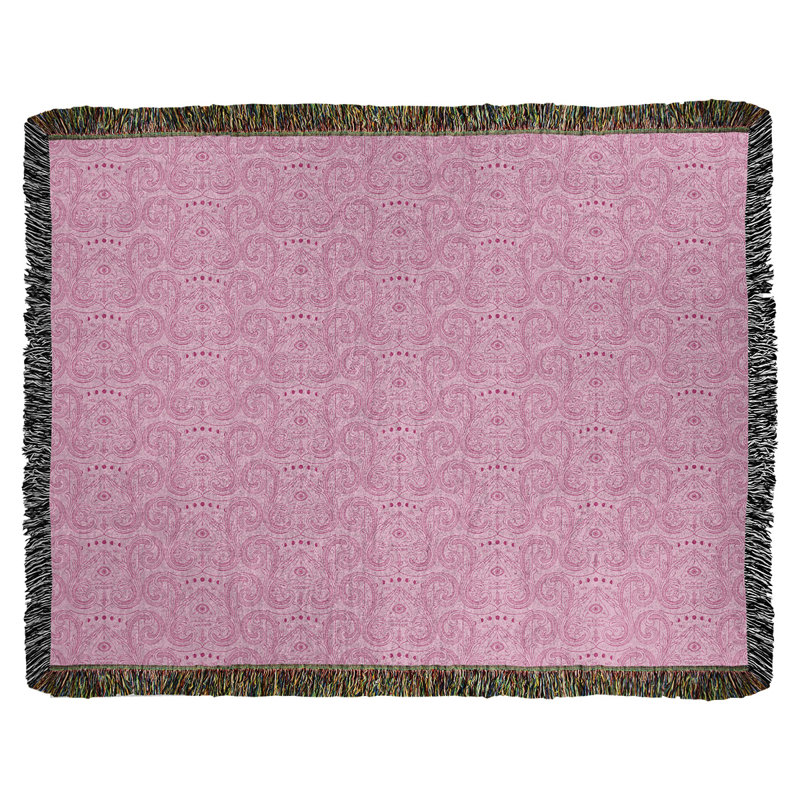 Couverture tissée Katelyn Elizabeth, l 60 po x L 80 po, Rose