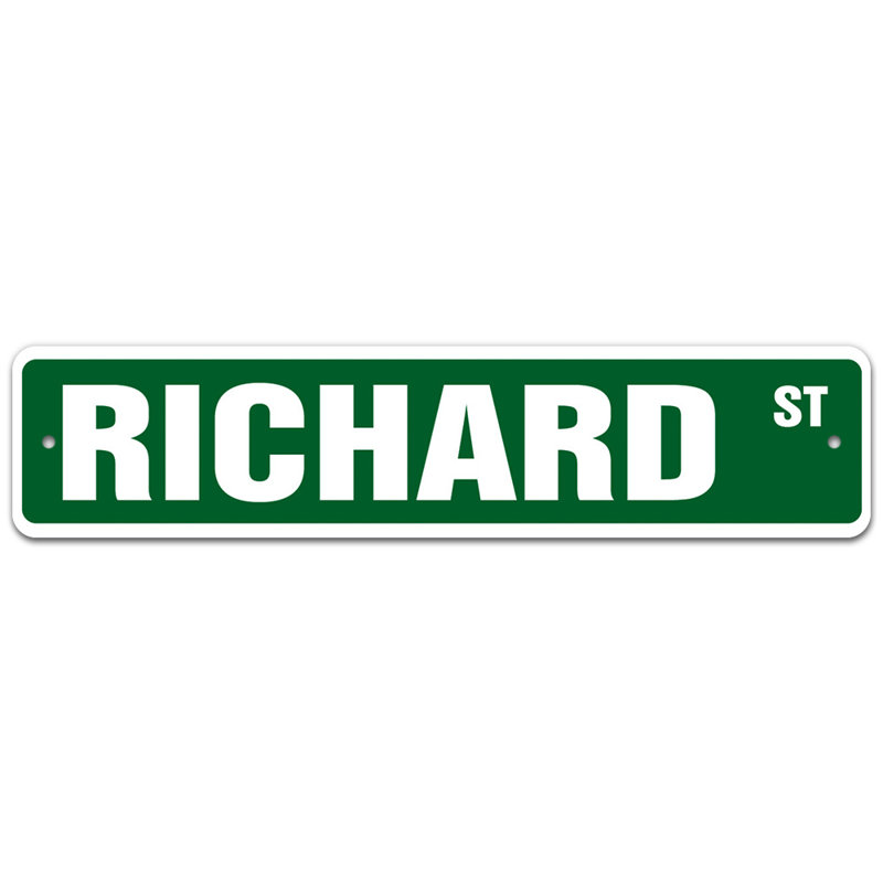 Plaque de rue, H 4 po x l 18 po x P 0,1 po