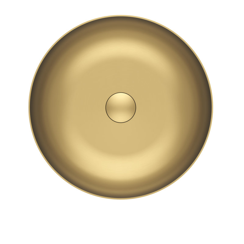 Lavabo de salle de bain circulaire 15,75 po Barclay Adaliz, Or