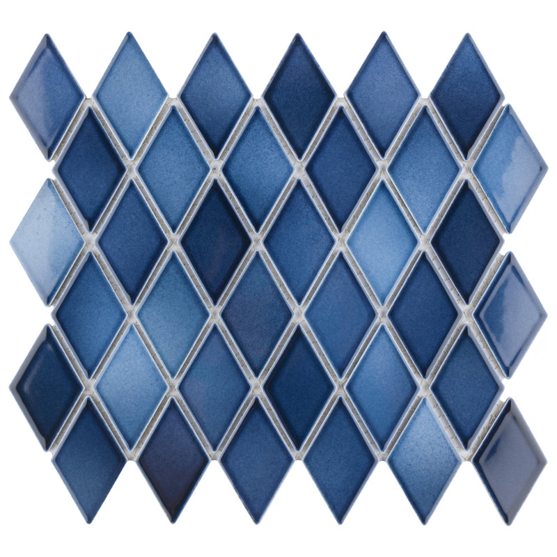Hudson 2" x 3" Porcelain Grid Mosaic Wall & Floor Tile, Blue