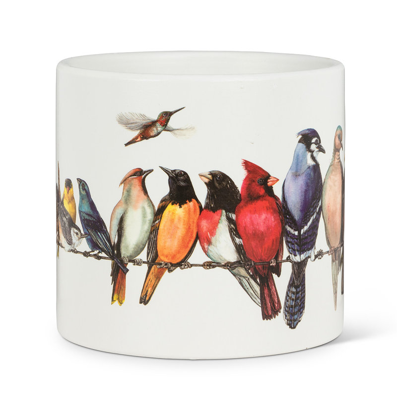 Birds On Wire Wire Cachepot, Grand