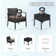 Ensemble de table bistro en rotin pour 2 personnes avec table et coussins