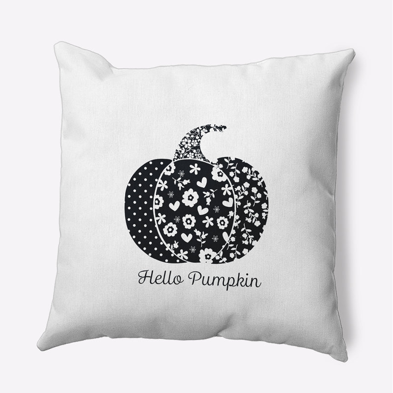  Housse et insert de coussin décoratif en polyester pour intérieur / extérieur E par Design, Noir, 20 po x 20 po