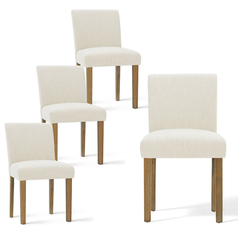 Chaise en lin 18,5 po Encline, Crème, crème