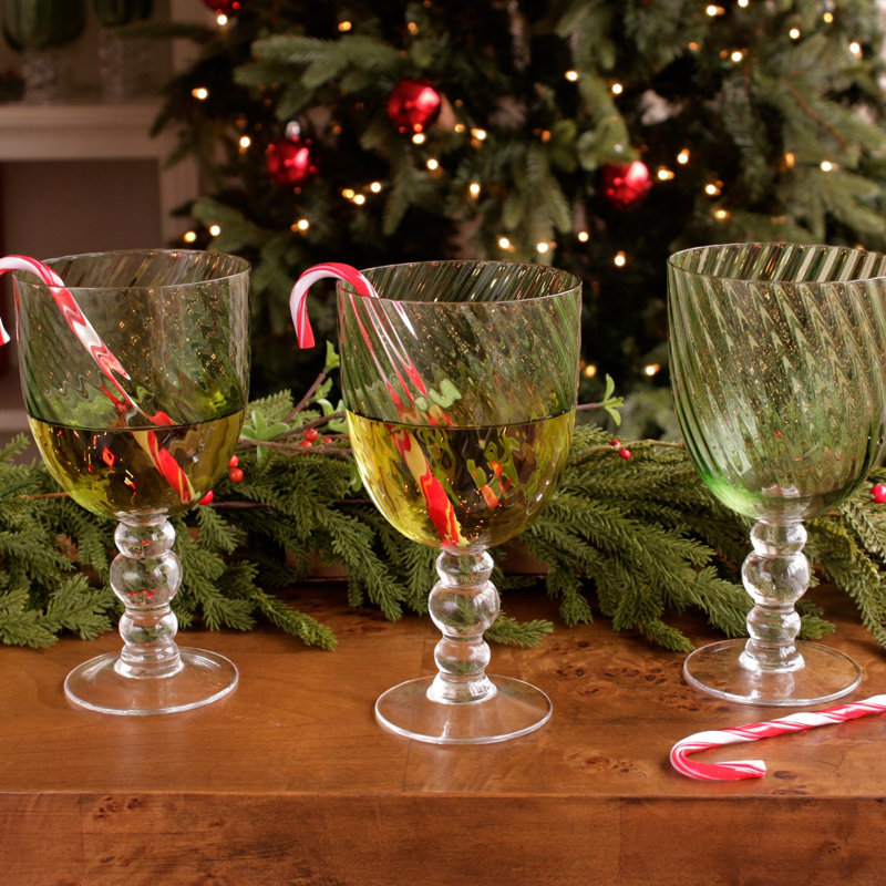 Glass Wine Glass, Green