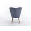 Chaise berçante en tissu Teddy avec base robuste-1767650547