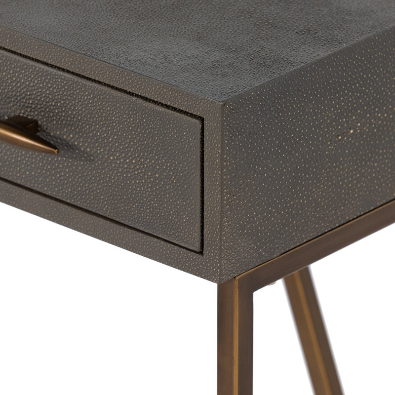 Shagreen Writing Desk, Gray Shagreen