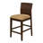 Clara Walnut Fabric Slatted Back Counter Height Chair Set Of 2