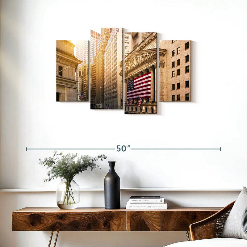 Drapeau américain Harpa Wall Street, H 22 po x l 36 po