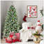 Ensemble de 2 arbres de Noël de table, petits arbres artificiels en PVC avec 68 pointes chacun, base en ciment en toile de jute, mini décorations des Fêtes pour bureau, table, bureau et décoration intérieure