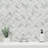 Ackland White Etherea Herringbone 12 in. x 12 in. Glass Stone Metal Blend Mosaic Wall Tile
