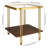 Inez Glass Top End Table