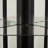 Lighted Corner Curio Cabinet - Glass Display Shelf With Tempered Glass Doors, Adjustable Shelving, And Included Bead Bulb - Ideal Bar Cabinet For Home Decor- BLACK
