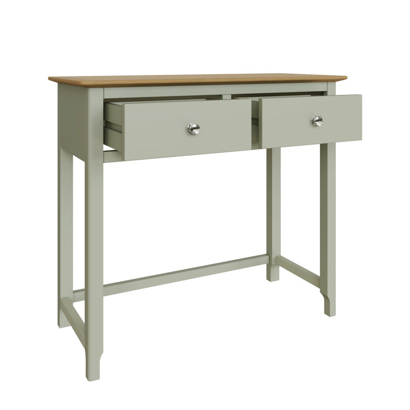 Casiano 2 Drawer Dressing Table, Natural Oak/Sage Green