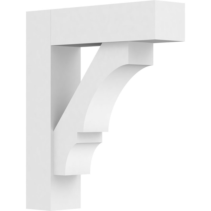 Support standard en uréthane Balboa standard avec extrémités en bloc, brun clair apprêté, H 14 po x l 3 po x P 12 po