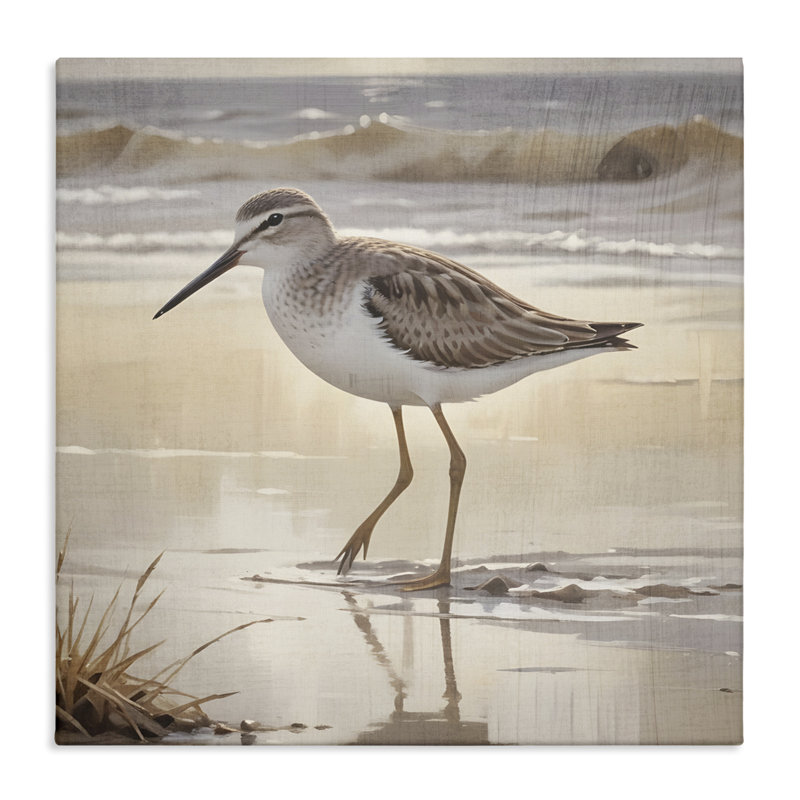 «Wading Beach Sandpiper», conception par Susan Arnot, H 17 po x l 17 po