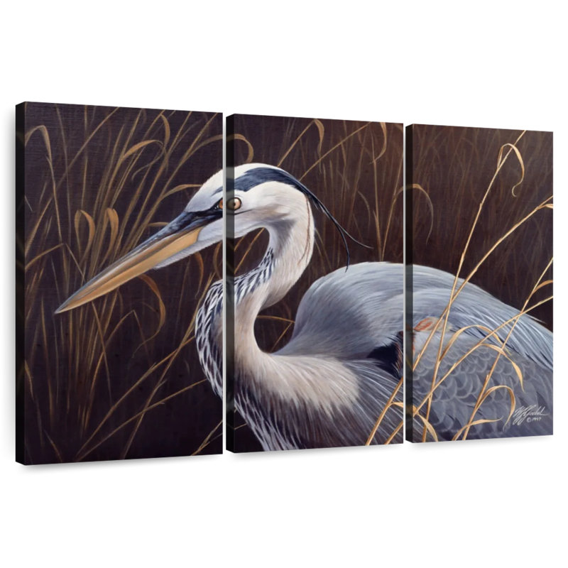 Brampt Great Blue Heron, 48" H x 74" W