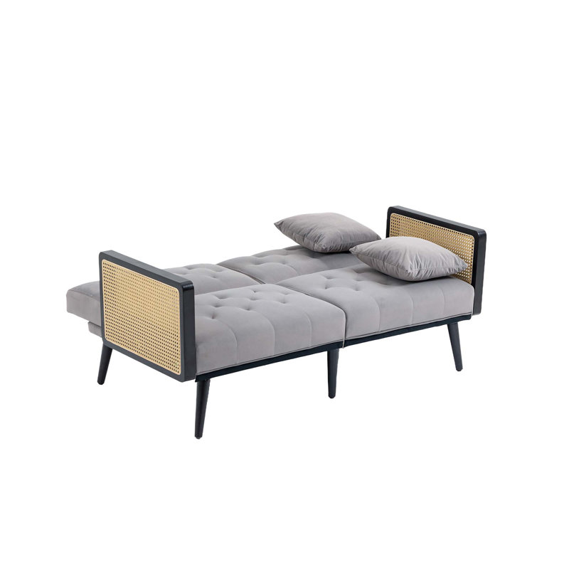 Canapé avec causeuse Accent, Velours gris foncé