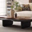 Table basse en bois massif de style Wabi-sabi-4659974
