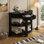 Console demi-lune cannelée TREXM avec tiroir et 2 tablettes pour entrée, salon et corridor ()-550167246