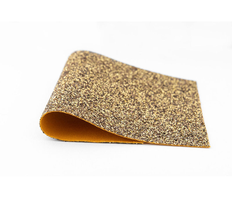 Bronze doré - Échantillon de papier peint scintillant véritable (format A6)