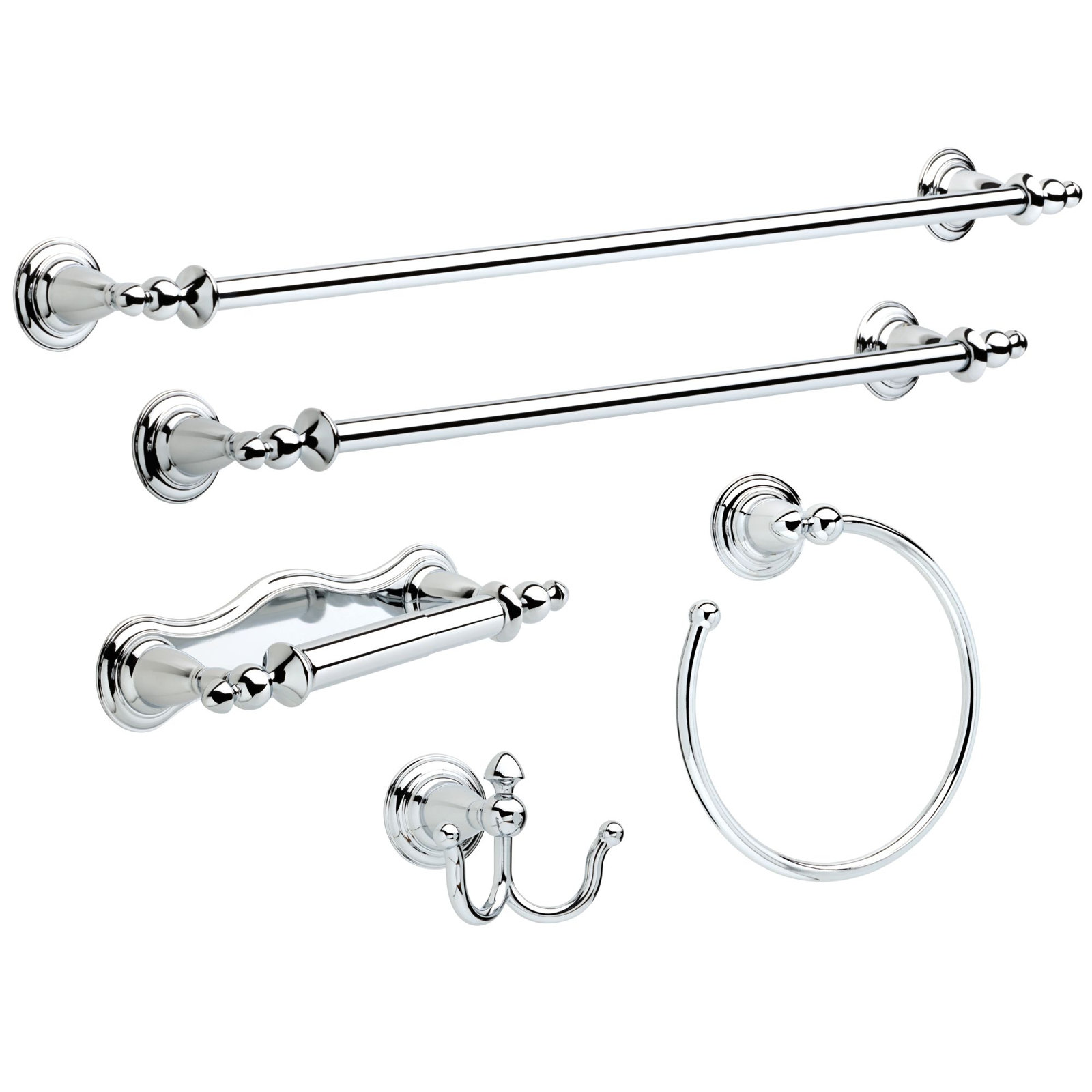 Victorian Wall-Mounted Robe Hook, Chrome