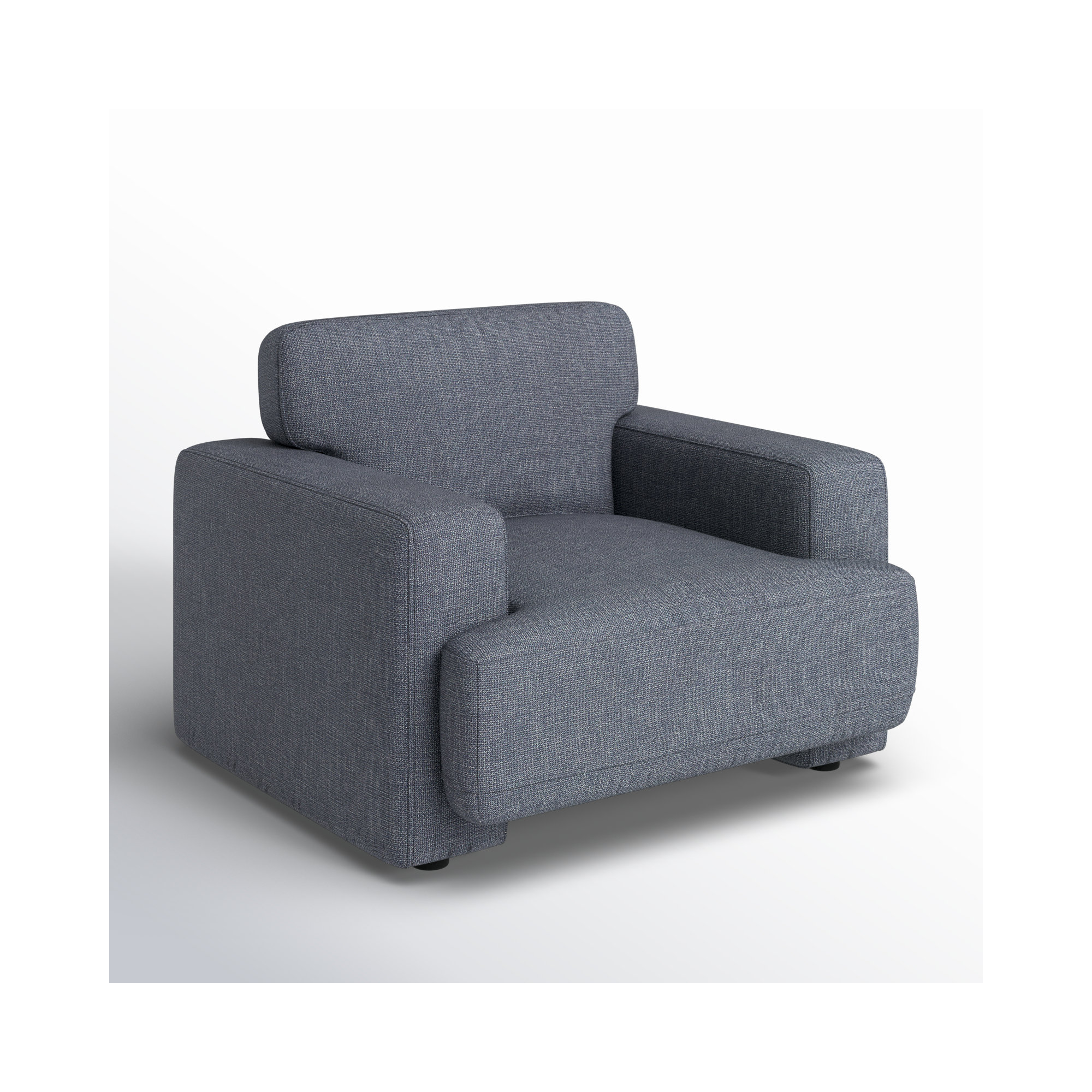 Ives 42'' Oversized Upholstered Armchair, Luna Charcoal