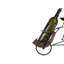 Porte-bouteilles de style asiatique pour cycliste Rickshaw