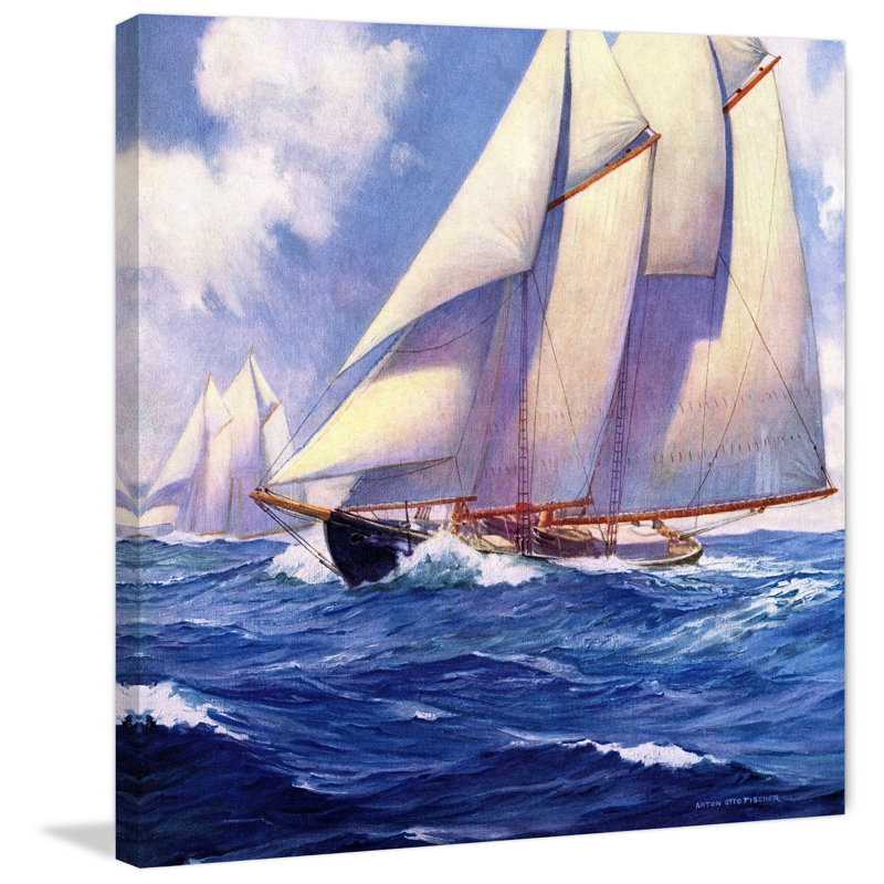 « catamaran », reproduction d’art sur toile tendue, H 48 po x l 48 po