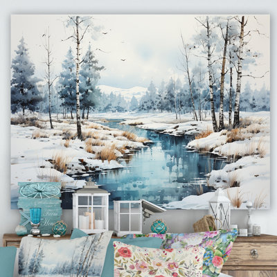 winter scenery minimalism - Winter Landscape Wall Decor