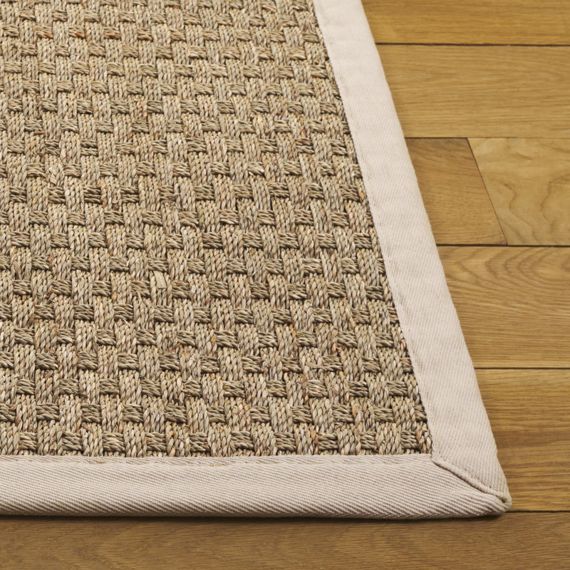 Dollard Natural Fiber Seagrass Rug, Square 7'