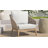 Bowery Acacia Wood Patio Lounge Chair with Cushion and Rope Weave Design Beige-1812454439