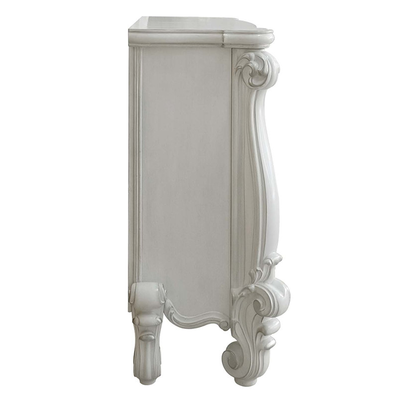 Versailles 47" Fireplace, Bone White Finish, Bone White