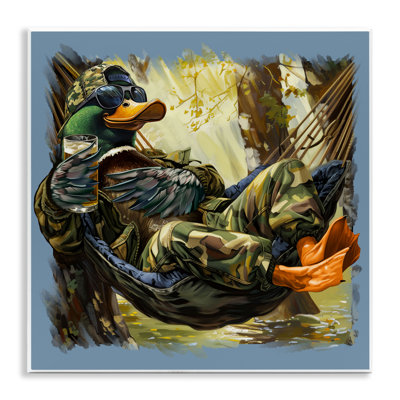 Mallard Hammock in Camo Wall Plaque, design by Jim Baldwin