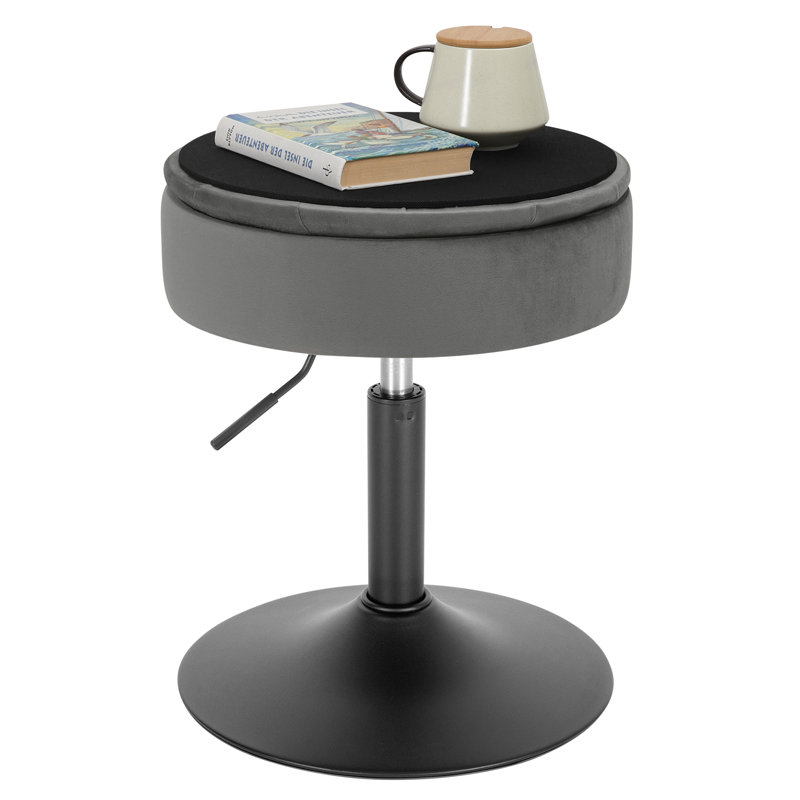 Lieven Adjustable Height Ergonomic Lab Stool, Dark Grey