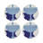 Hanukkah Menorah Vegan Leather Round Pebble Placemat