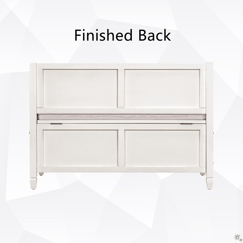 Linen Upholstered Storage Bench, White